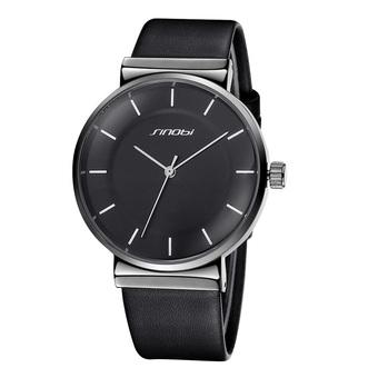 SINOBI Woman Fashion Casual PU Leather Strap Analog Quartz Dress Wrist watches black (Intl)  