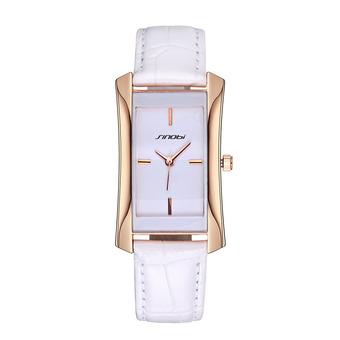 SINOBI waterproof Ladies Watch aliexpress selling simple atmospheric Ladies Watch-White golden white (Intl)  