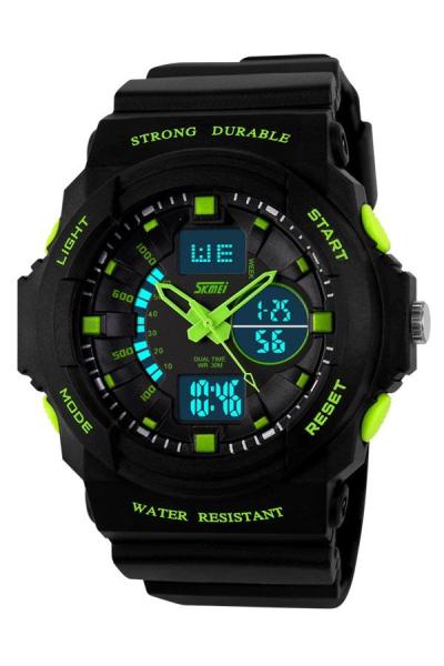 SKMEI 0955 Commander Green Edition - Jam Tangan Pria - Tali Silicon - Hitam