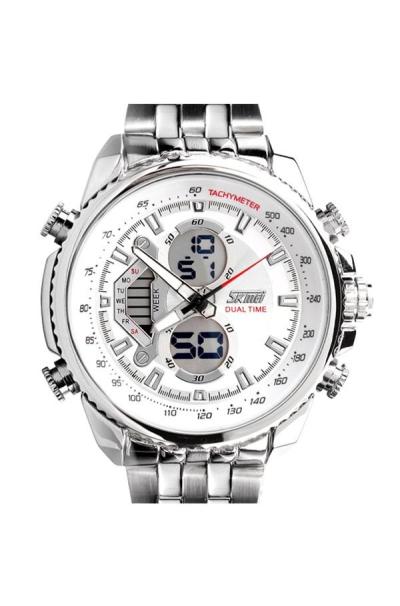 SKMEI 0993 Elgrand Silver Edition Wristwatch - Jam Tangan Pria - Stainless Steel - Silver