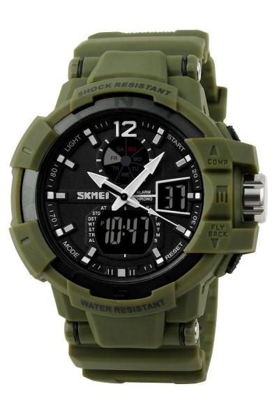 SKMEI 1040 Goblin Green Editon - Jam Tangan Pria - Tali Silicon - Hitam