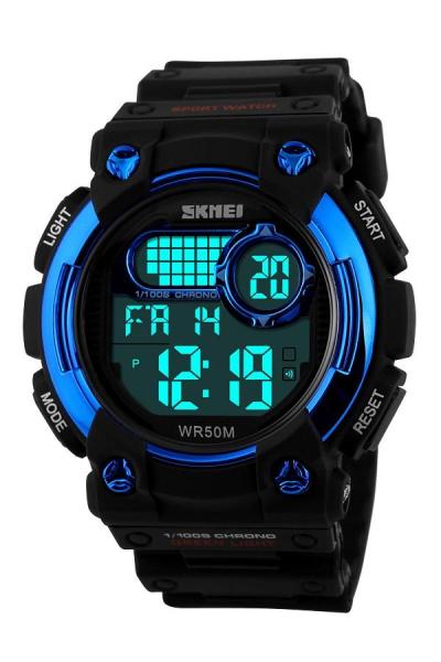 SKMEI 1054 Robo Blue Editon - Jam Tangan Pria - Tali Silicon - Hitam