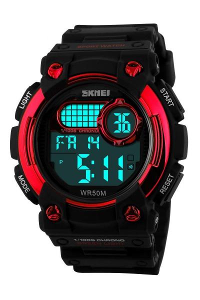 SKMEI 1054 Robo Red Editon - Jam Tangan Pria - Tali Silicon - Hitam