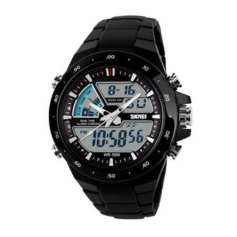 SKMEI Casio Men Sport LED Watch Water Resistant 50m - AD1016 - Black  