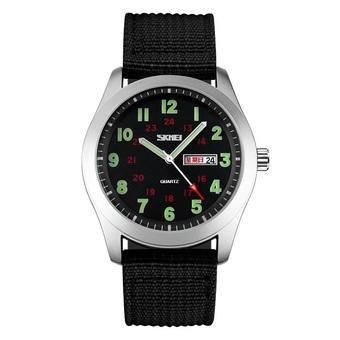 SKMEI Casual Men Army Strap Watch Water Resistant 30m - 9112C - Black  