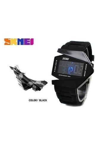 SKMEI Combat - Jam Tangan Wanita - Hitam - Tali Karet - 0817 Combat Black Editon  