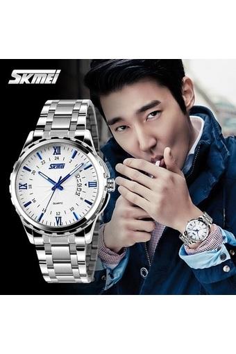 SKMEI Escape - Jam Tangan Pria - Putih Biru - Tali Karet - 9069 White Blue Edition  