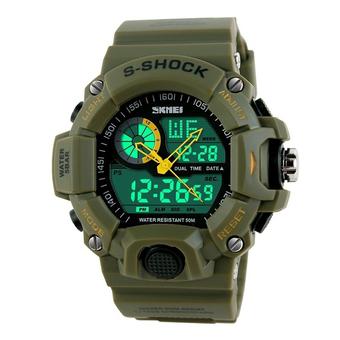 SKMEI Fashion Casual Quartz Men's Waterproof Sports Watch Army Green - Intl  