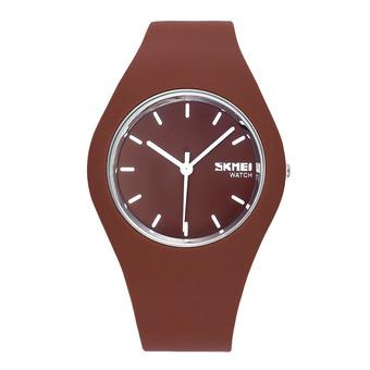 SKMEI Genuine men and women watch dazzling colorful candy colored student waterproof watch-Coffee (Intl)  