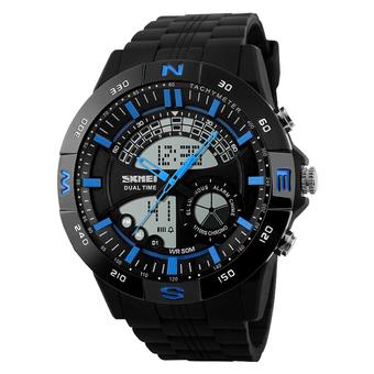 SKMEI Men Sport LED Watch Water Resistant 50m - AD1110 - Black/Blue  