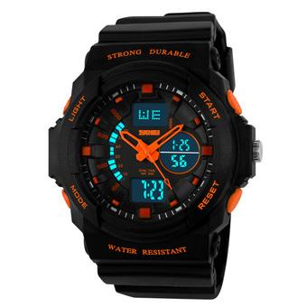 SKMEI Men's Outdoor Waterproof Digital Quartz LED Watches L Orange - Intl  