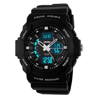 SKMEI Men's Outdoor Waterproof Digital Quartz LED Watches L Silver - Intl  