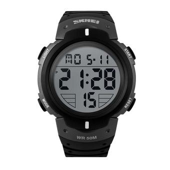 SKMEI Pioneer Sport Watch Water Resistant 50m - DG1068 - Hitam-Silver  