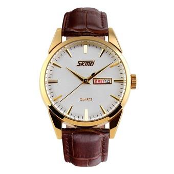 SKMEI Reverse - Jam Tangan Pria - Putih - Tali Karet - 9073 White Edition  