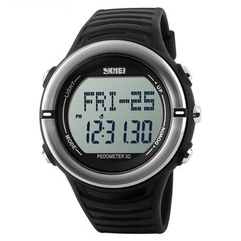 SKMEI S-Shock Heartrate & Pedometer Sport Watch/Jam Tangan Wanita - DG1111HR - Black  