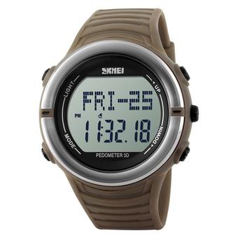 SKMEI S-Shock Heartrate & Pedometer Sport Watch Water / Jam Tangan Wanita - DG1111HR - Coffee  