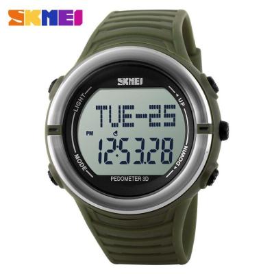 SKMEI S-Shock Heartrate & Pedometer Sport Watch Water Resistant 50m - DG1111HR - Army Green