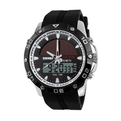 SKMEI Solar LED Watch Water Resistant 50m AD1064E For Man All Size - Hitam/Silver