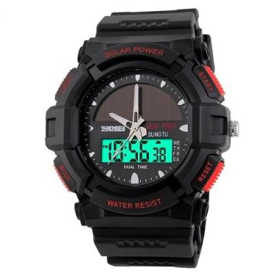 SKMEI Solar Power 1050 Jam Tangan Pria - Hitam Merah