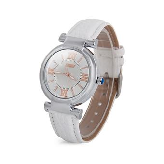 SKMEI Women's White Leather Band Watch 9075 (Intl)  