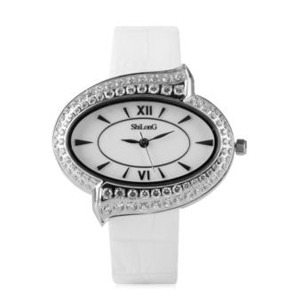 SKMEI Women's White Leather Strap Watch (Intl)  