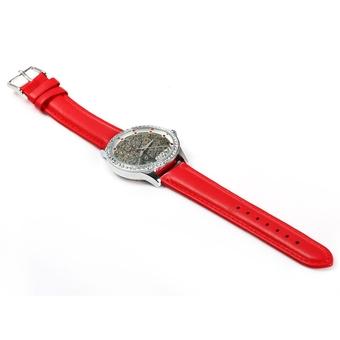 SKONE 5082 Women Quartz Imitation Diamond Wrist Watch Red (Intl)  