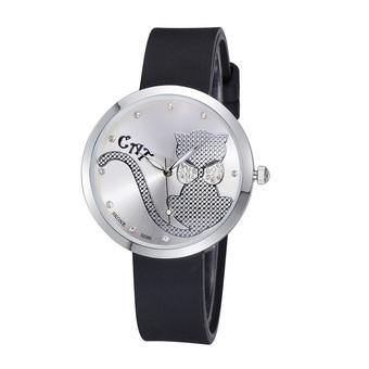 SKONE Bow Cat Numbers Display Ultra-Thin Dial women's Watch  