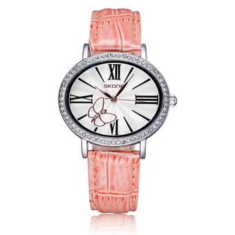 SKONE Brand Fashion Casual Watches Quality Watches Watched Relojes Quartz Luxury Watch for Women - Pink  