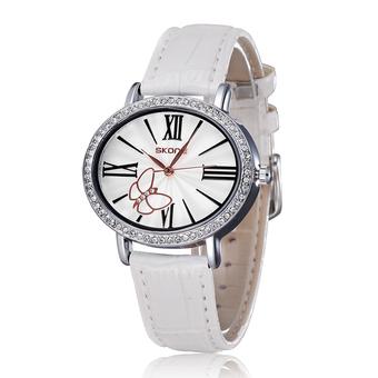 SKONE Brand Fashion Casual Watches Quality Watches Watched Relojes Quartz Luxury Watch for Women-White  