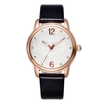 SKONE Women Business Fashion Watches Leather Strap Black 508501  