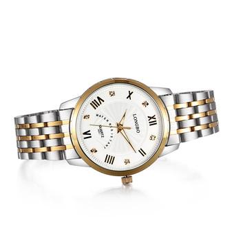 SKONE Women Casual Fashion Watches Leather Strap Gold White 206101  