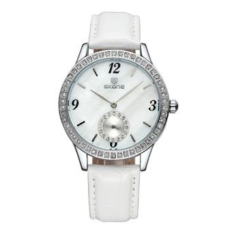 SKONE brand new diamond watch small dial Fashion Ladies Watch-White White (Intl)  