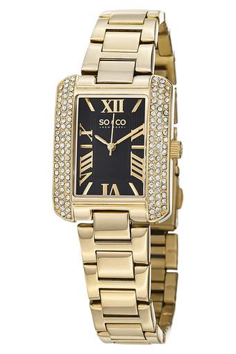 SO&CO New York Dress Jam Tangan Wanita - Gold - Strap Stainless Steel Link - 5020.3  