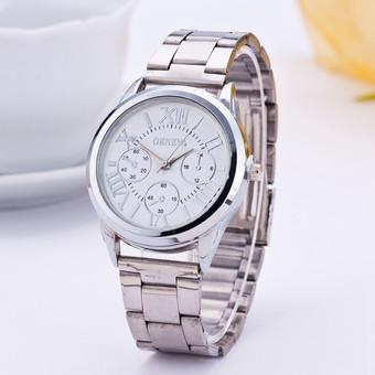 ST Hot Sale Fashion Women Stailess Steel Roman Numerals Wristwatch(sliver) (Intl)  