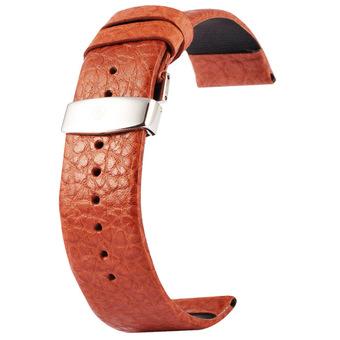 SUNSKY KaSUNSKY Kapi Buffalo Hide Double Buckle Genuine Leather Watchband for Apple Watch 38mm, Only Used in Conjunction with Connectors (S-AW-3291)(Brown)   