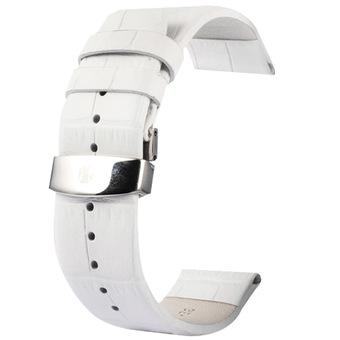 SUNSKY KaSUNSKY Kapi Crocodile Texture Double Buckle Genuine Leather Watchband for Apple Watch 42mm, Only Used in Conjunction with Connectors (S-AW-3293)(White)   