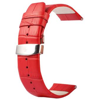 SUNSKY KaSUNSKY Kapi Crocodile Texture Double Buckle Genuine Leather Watchband for Apple Watch 38mm, Only Used in Conjunction with Connectors (S-AW-3291)(Red)   