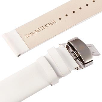 SUNSKY KaSUNSKY Kapi Subtle Texture Double Buckle Genuine Leather Watchband for Apple Watch 42mm, Only Used in Conjunction with Connectors (S-AW-3293)(White)   