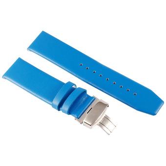 SUNSKY KaSUNSKY Kapi Subtle Texture Double Buckle Genuine Leather Watchband for Apple Watch 42mm, Only Used in Conjunction with Connectors (S-AW-3293)(Blue)   