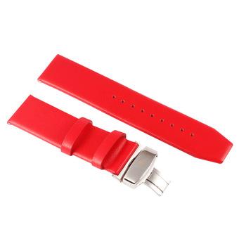 SUNSKY KaSUNSKY Kapi Subtle Texture Double Buckle Genuine Leather Watchband for Apple Watch 42mm, Only Used in Conjunction with Connectors (S-AW-3293)(Red)   