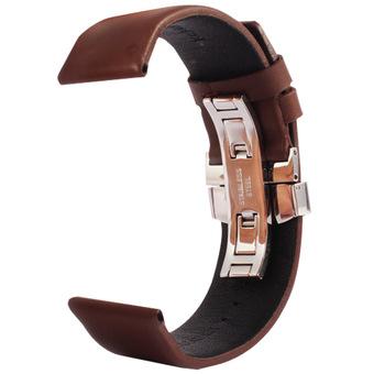 SUNSKY KaSUNSKY Kapi Subtle Texture Double Buckle Genuine Leather Watchband for Apple Watch 42mm, Only Used in Conjunction with Connectors (S-AW-3293)(Brown)   