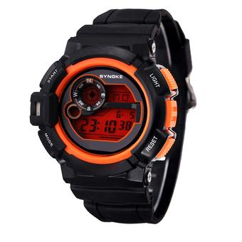 SYNOKE 67556 Fashion Multi-function Digital Waterproof Sports Wrist Watch ss67556 Orange (Intl)  