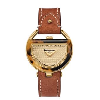 Salvatore Ferragamo Buckle FG5020014 - Jam Tangan Wanita - Coklat  