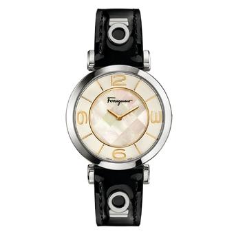 Salvatore Ferragamo Gancino Deco FG3020014 - Jam Tangan Wanita - Hitam  