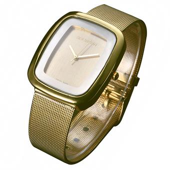 Sanwood Unisex Golden Alloy Band Quartz Business Wrist Watch (Intl)  