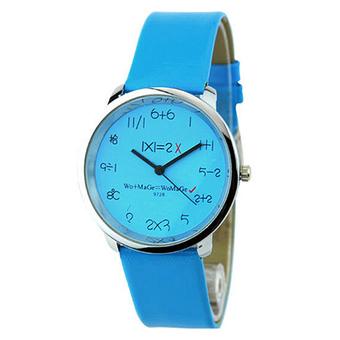 Sanwood Women's Fashion Mathematics Dial Quartz Wrist Watch Blue  