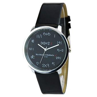 Sanwood Women's Fashion Mathematics Dial Quartz Wrist Watch Black  