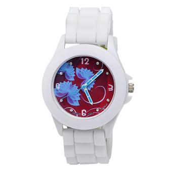 Sanwood Women's Flower Dial Silicone Band Quartz Analog Wrist Watch Type 3 (Intl)  