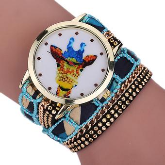 Sanwood Women's Giraffe Multi-layers Mini Beads Bracelet Wrist Watch Type 1  