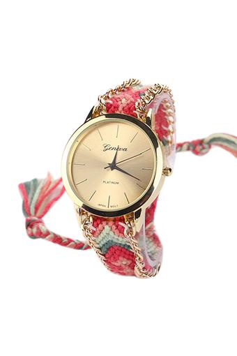 Sanwood Women's Multicolor Cotton Strap Watch  